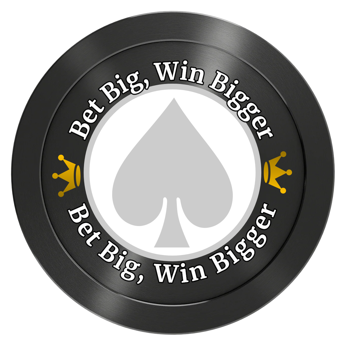 Casino Royale Aluminum Poker Card Guards - Black - Front