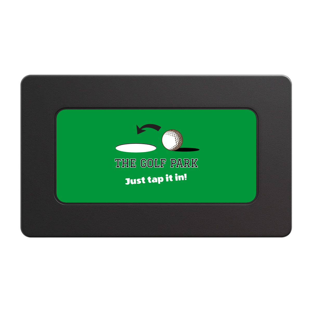 Golf Slogan Rectangular Poker Chip Plaques - Black - Front