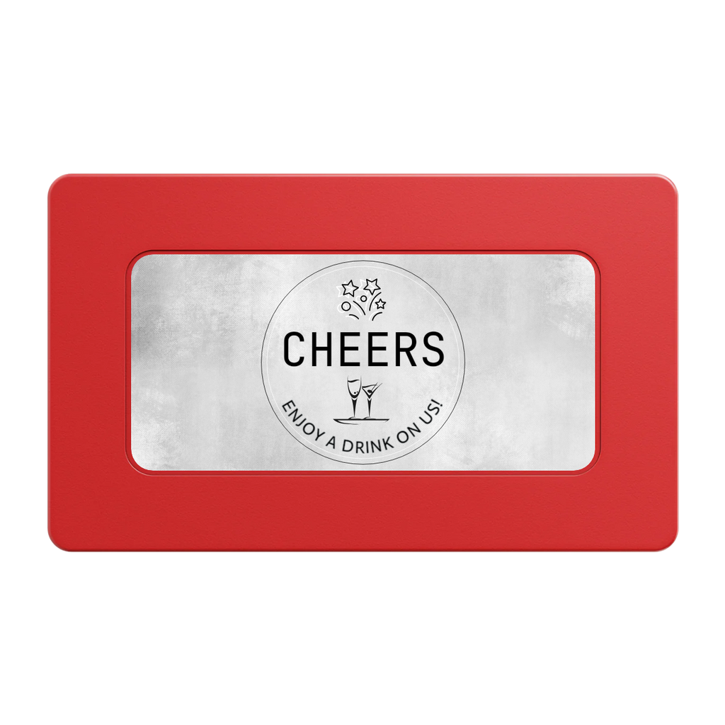 Chique Wedding Token Rectangular Poker Chip Plaques - Red - Front