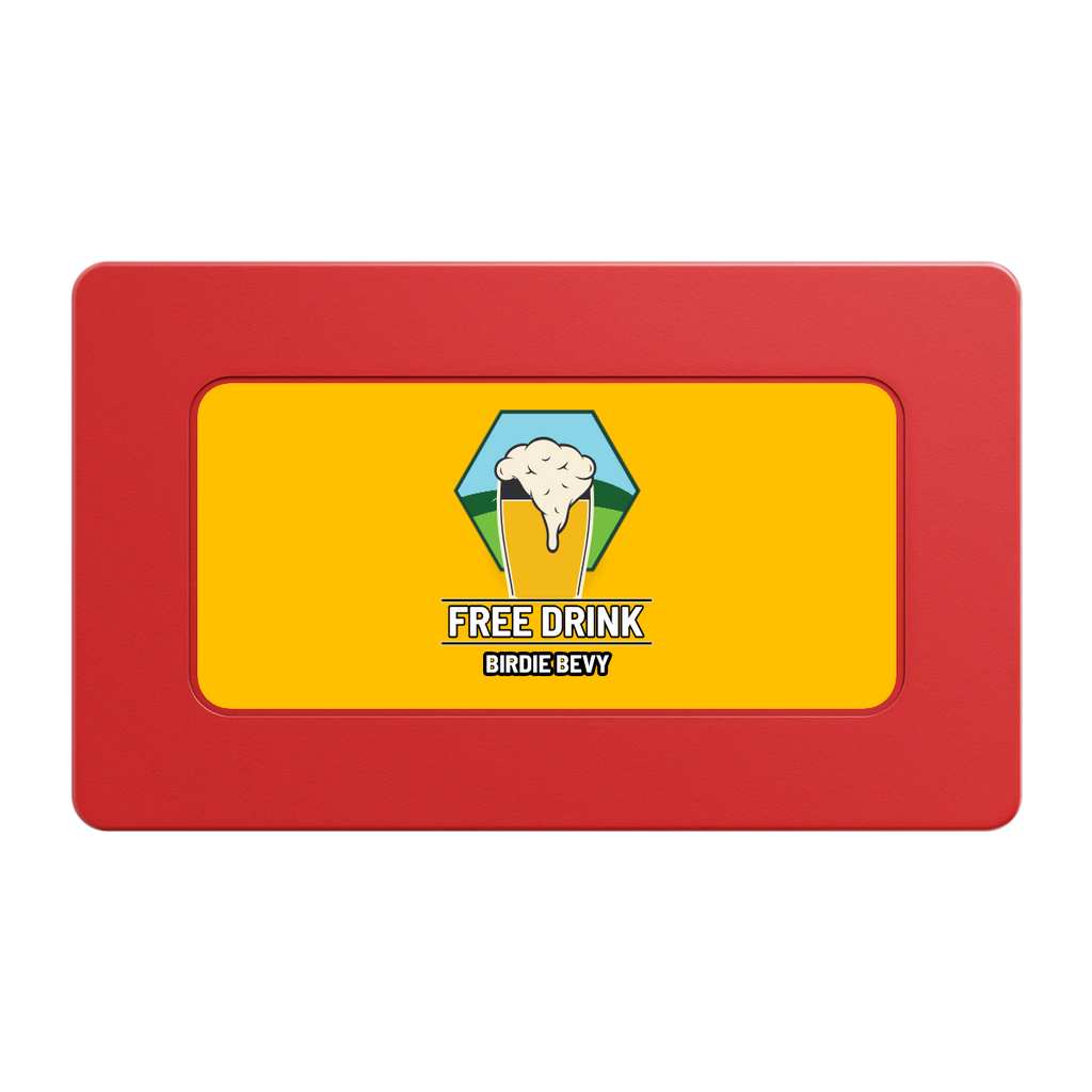 Birdy Bevy Rectangular Poker Chip Plaques - Red - Back
