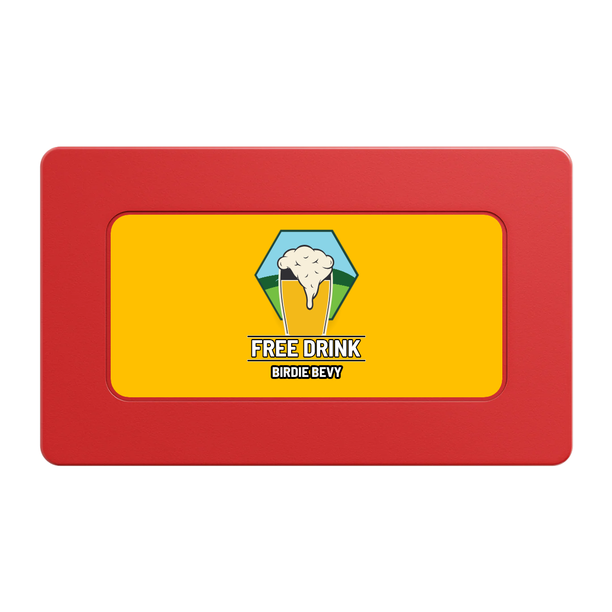Birdy Bevy Rectangular Poker Chip Plaques - Red - Back