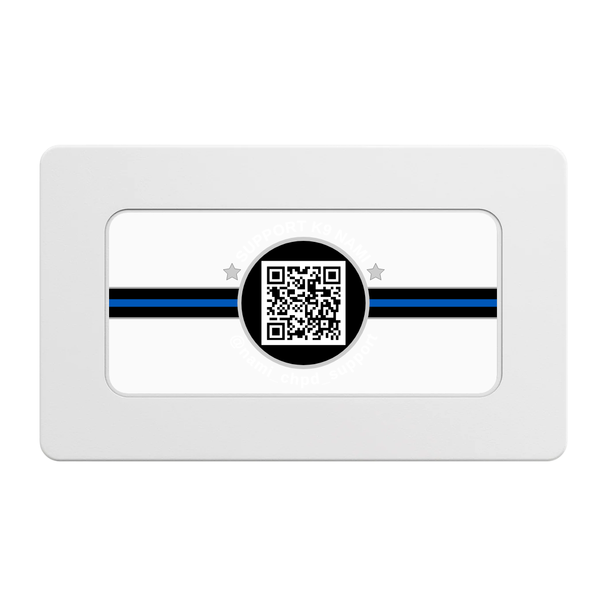 Police Department K9 #02 Rectangular Poker Chip Plaques - White - Back
