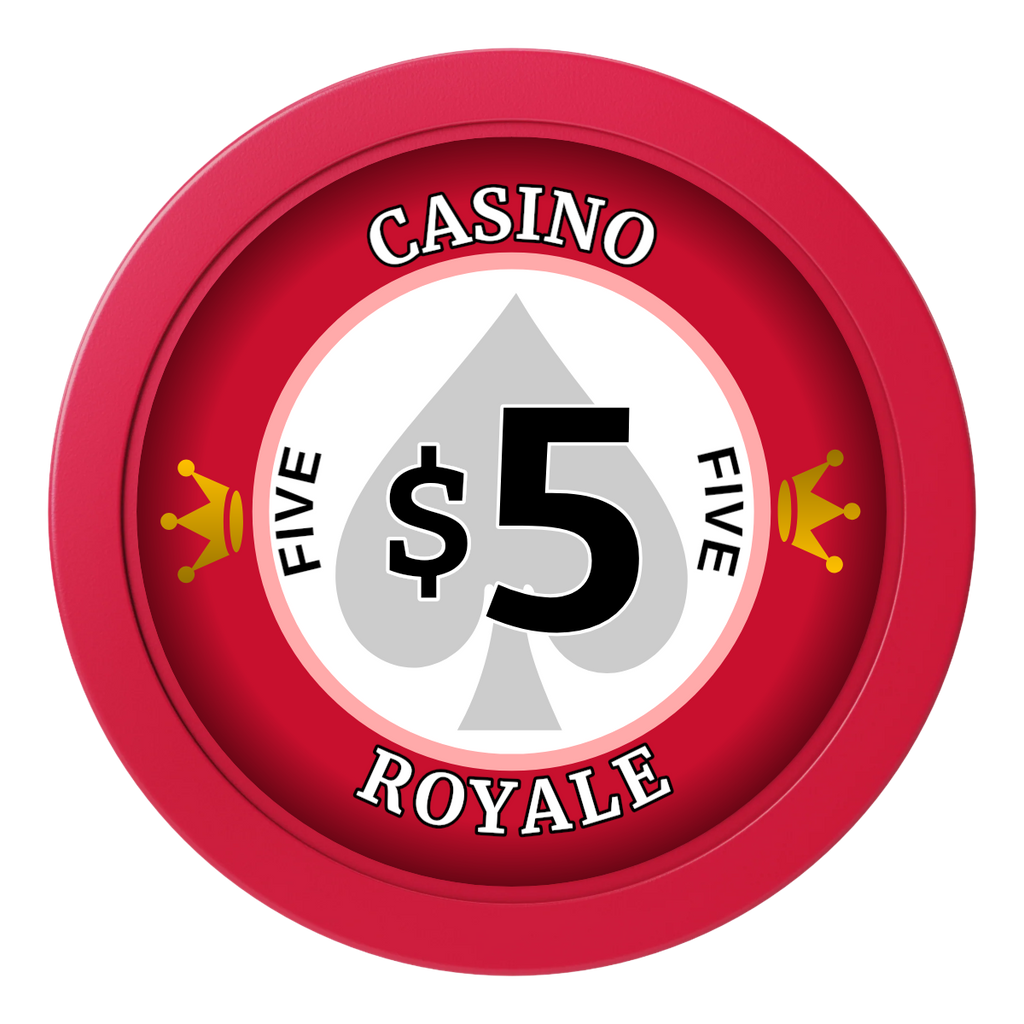 Casino Royale 2" Oversized Poker Chips - Red - Front