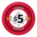 Casino Royale 2" Oversized Poker Chips - Red - Front