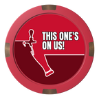 I'd Tap That Composite & Metal Hybrid Poker Chips - Red - Back