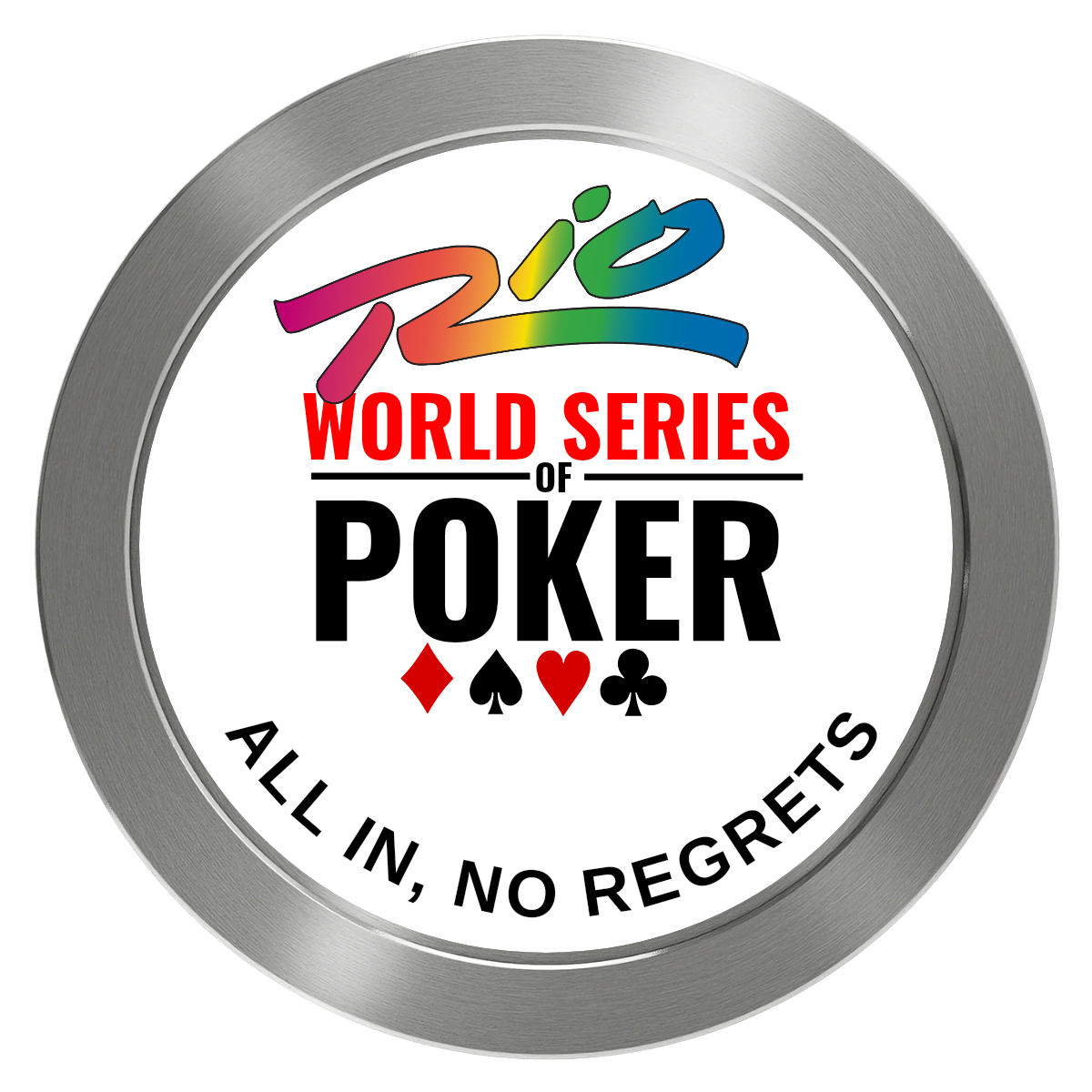 WSOP Aluminum Poker Card Guards - Silver - Front