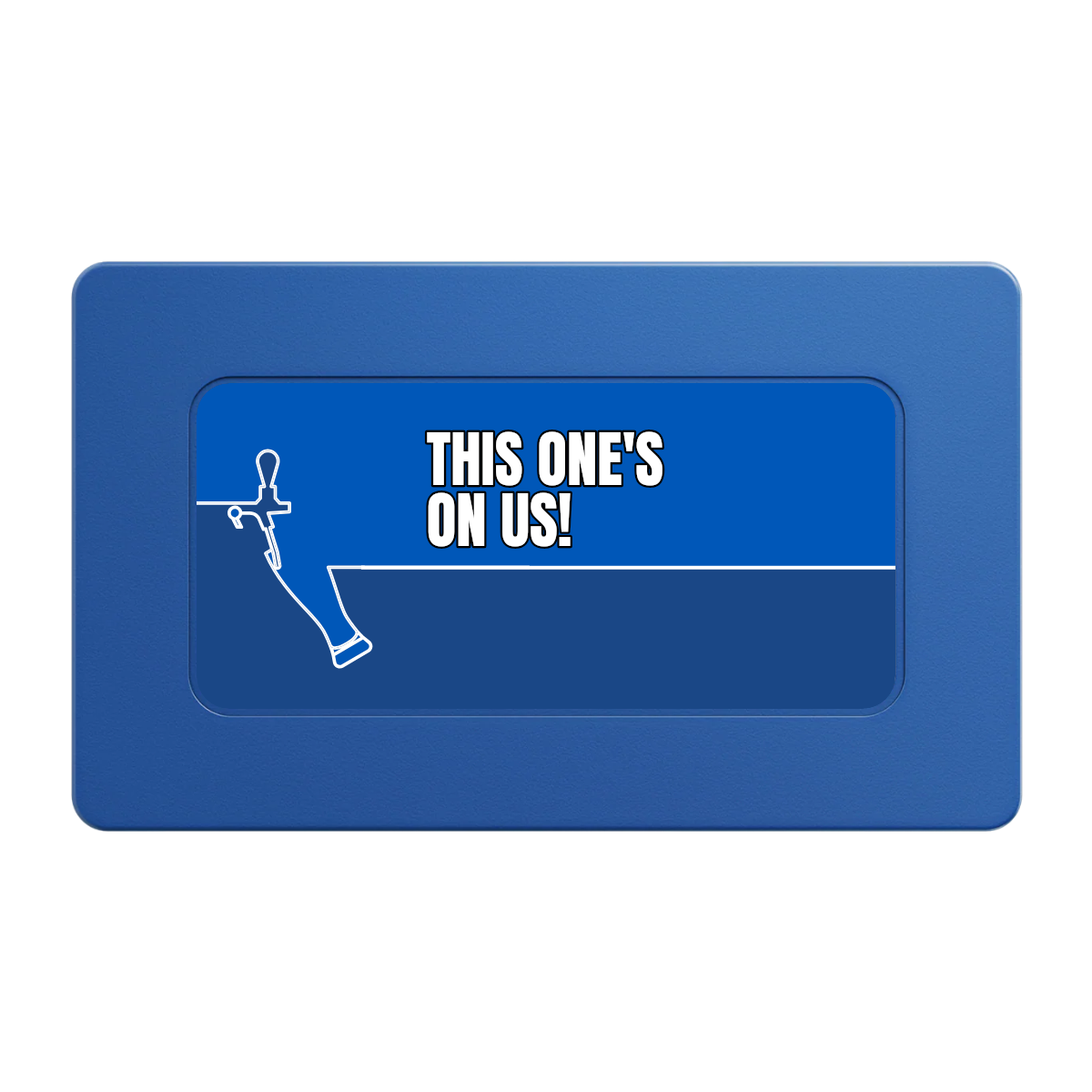 I'd Tap That Rectangular Poker Chip Plaques - Blue - Back