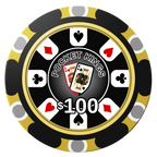 Pocket Kings Clay Poker Chips - Black / Monte Carlo / 40mm - Back
