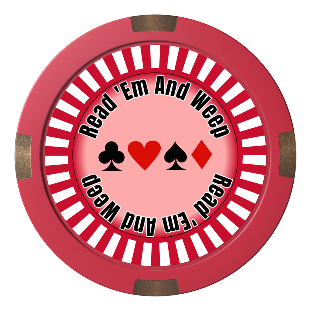 Gabe's Poker Room Composite & Metal Hybrid Poker Card Protectors - Red - Front