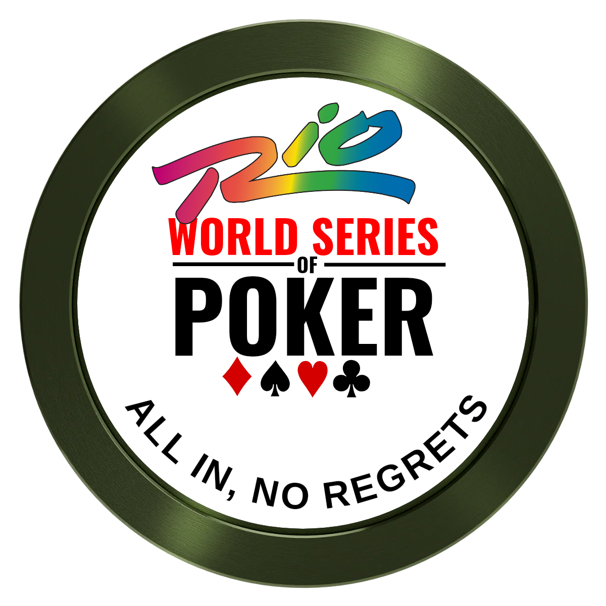 WSOP Aluminum Poker Card Guards - Green - Front