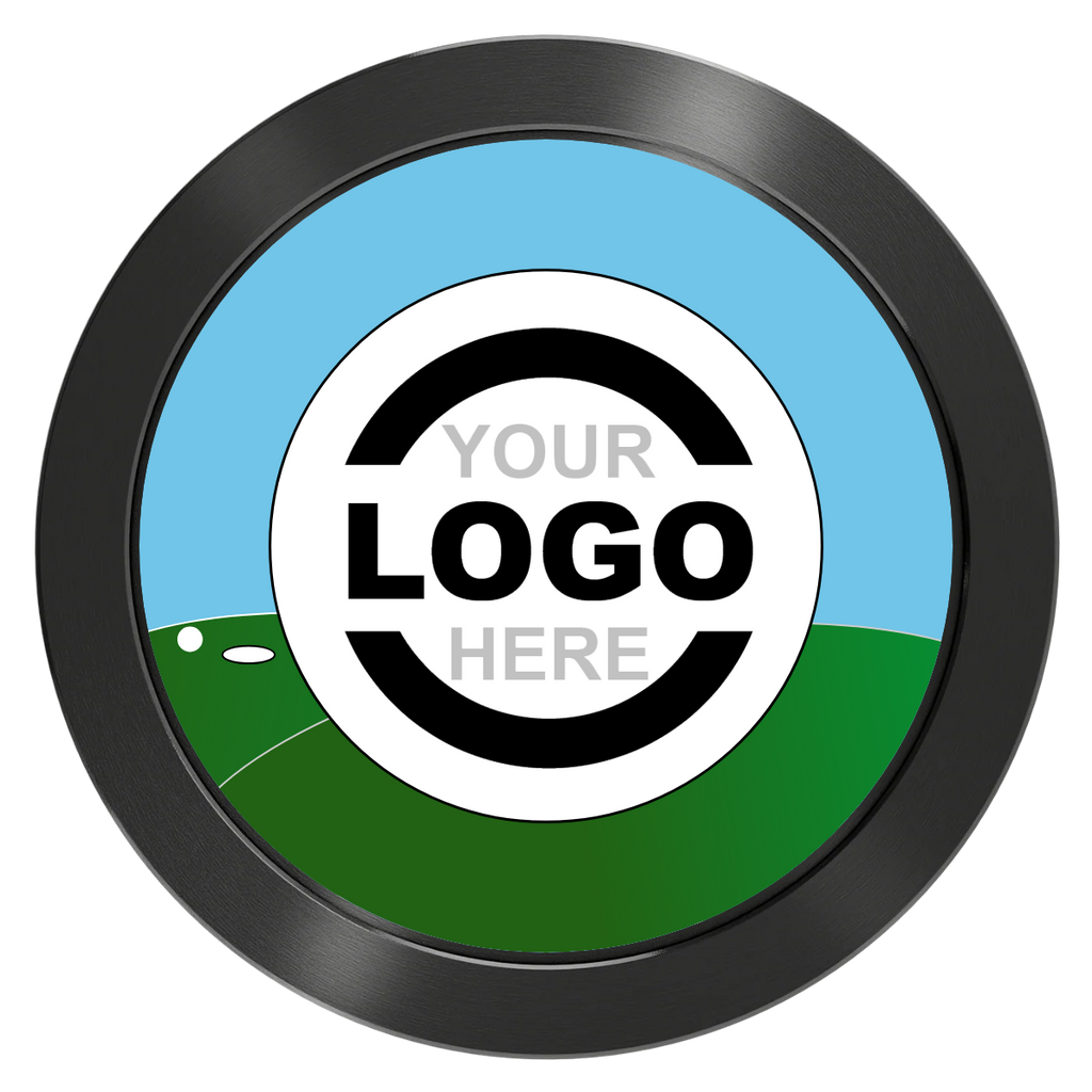 Going Golfing Today Aluminum Poker Chips - Black - Back