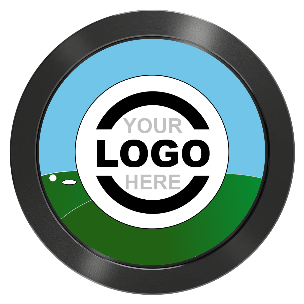 Going Golfing Today Aluminum Poker Chips - Black - Back