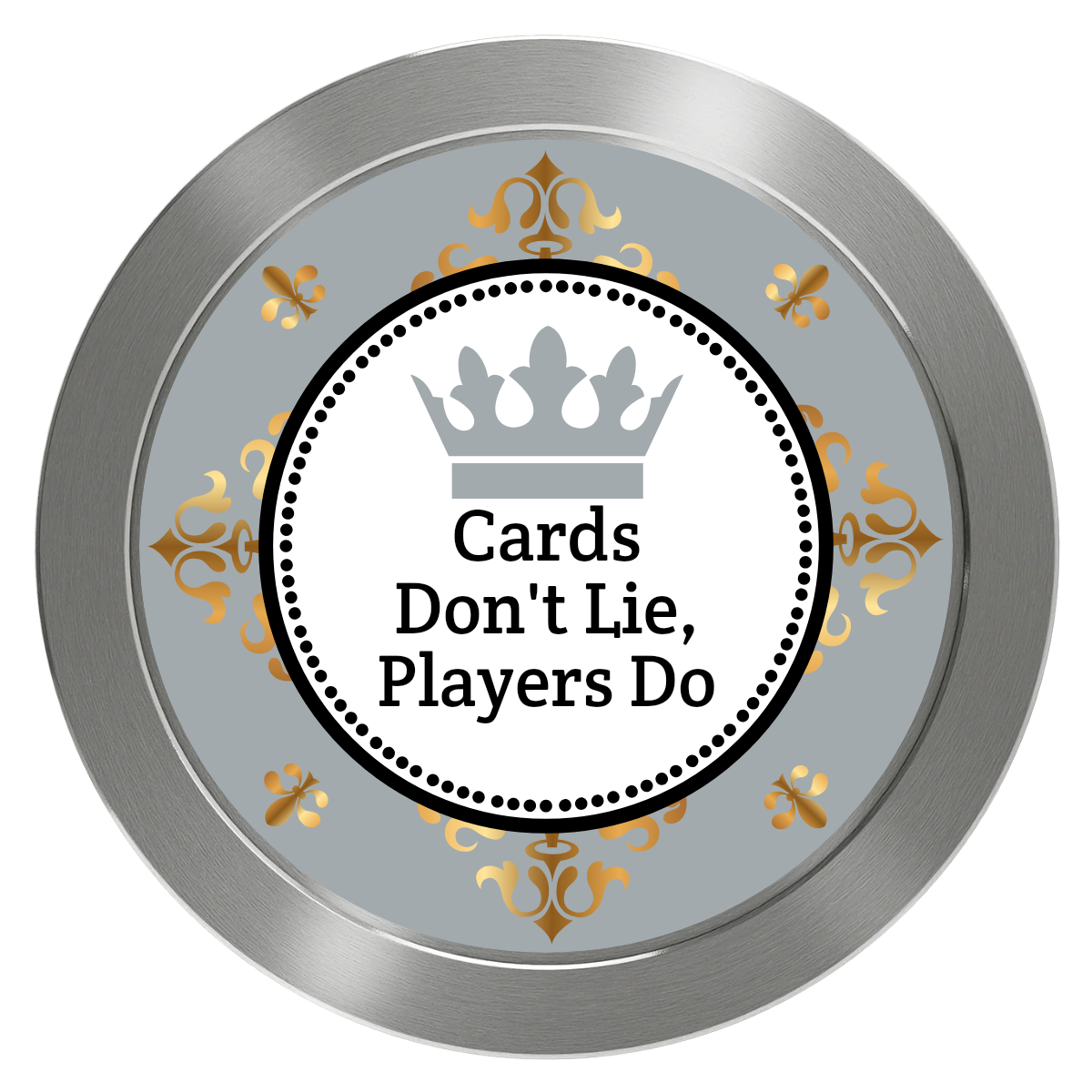 Monaco #001 Aluminum Poker Card Guards - Silver - Back