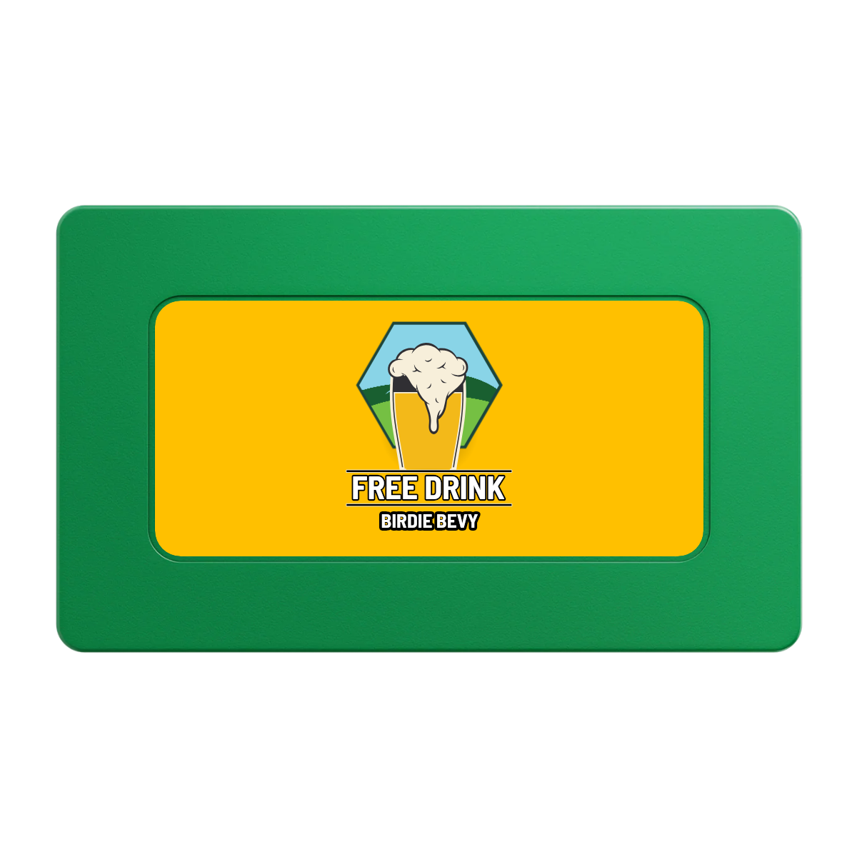 Birdy Bevy Rectangular Poker Chip Plaques - Green - Back