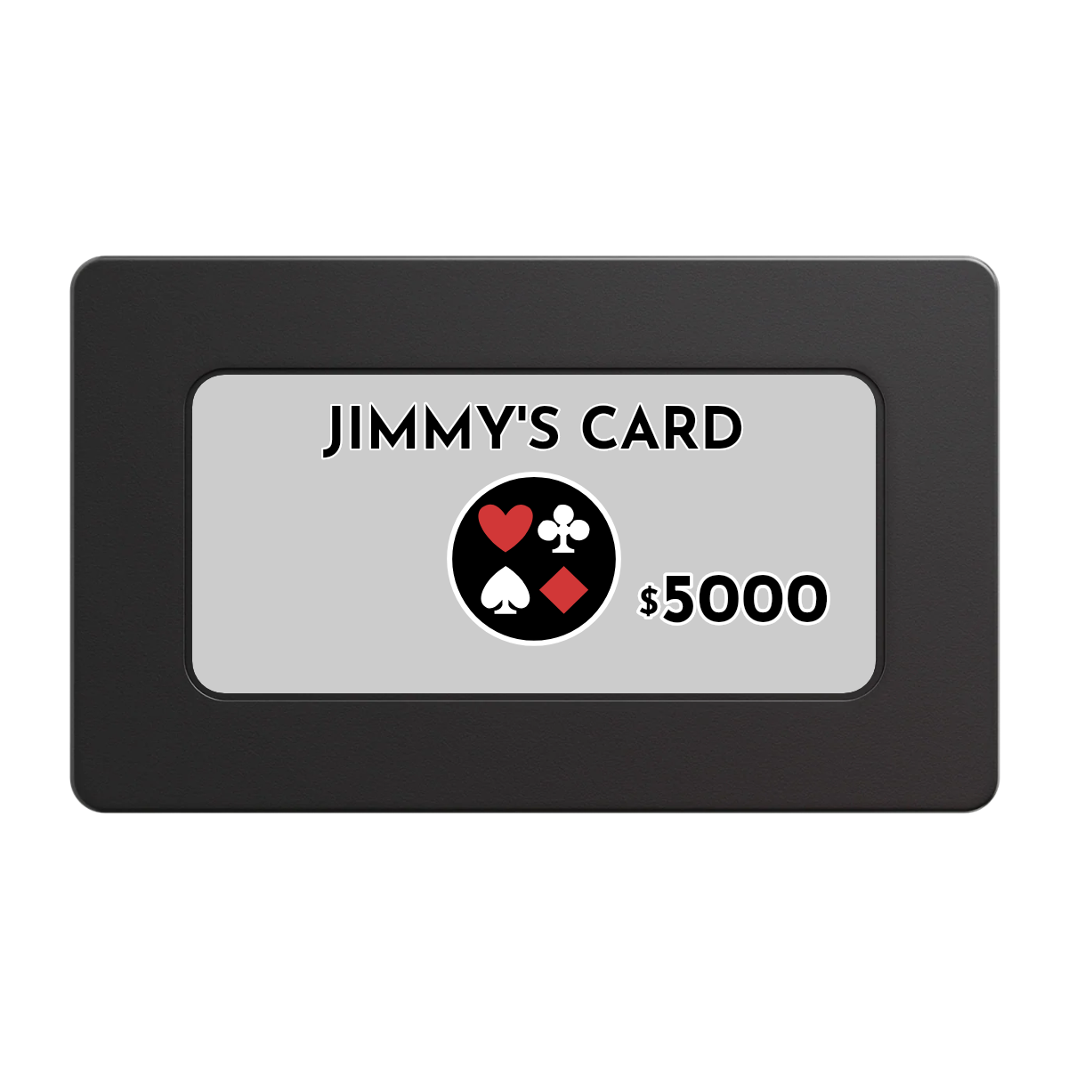 Your Four Suits Rectangular Poker Chip Plaques - Black - Back