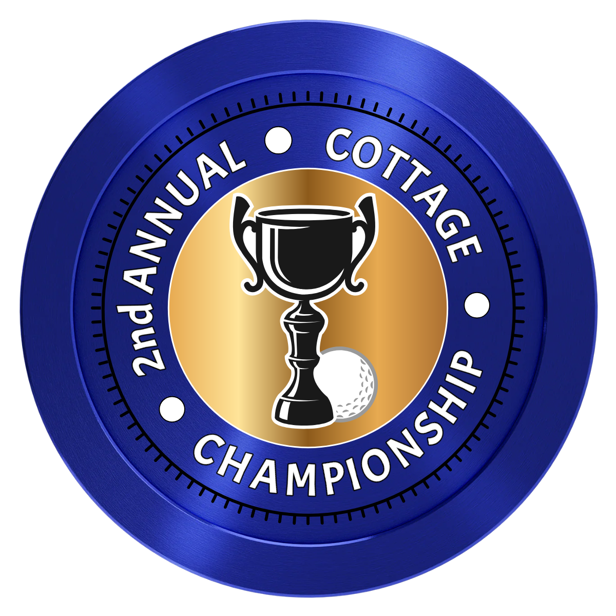 Club Champion Aluminum Poker Chips - Blue - Front