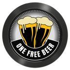Double Pint 2 Aluminum Poker Chips - Black - Front