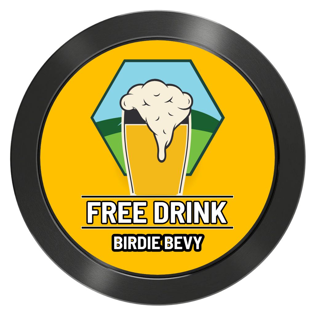 Birdy Bevy Aluminum Poker Chips - Black - Back