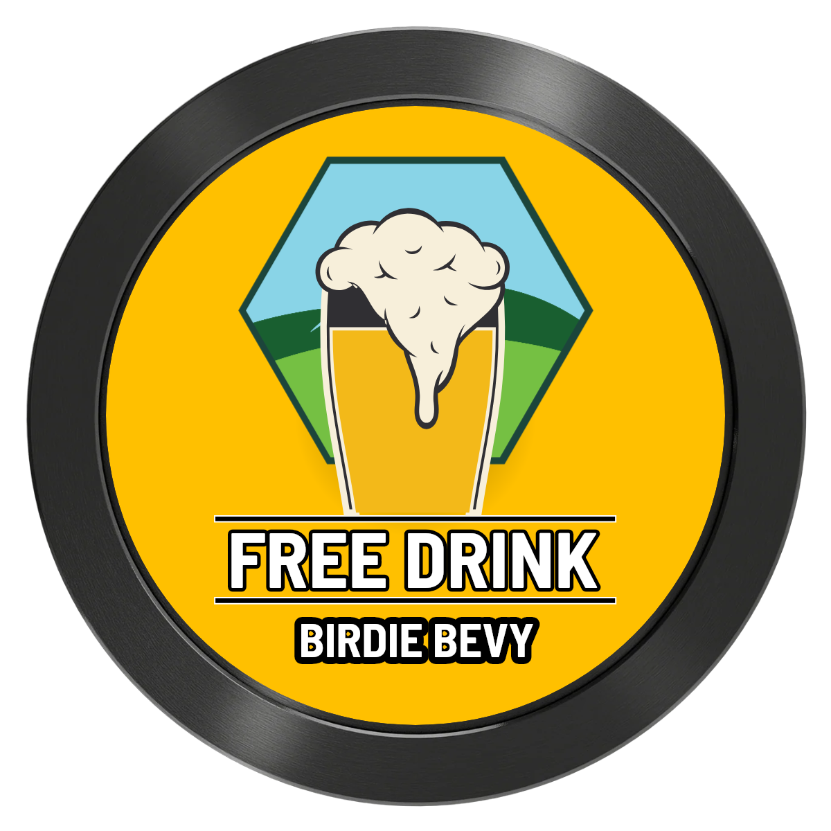Birdy Bevy Aluminum Poker Chips - Black - Back
