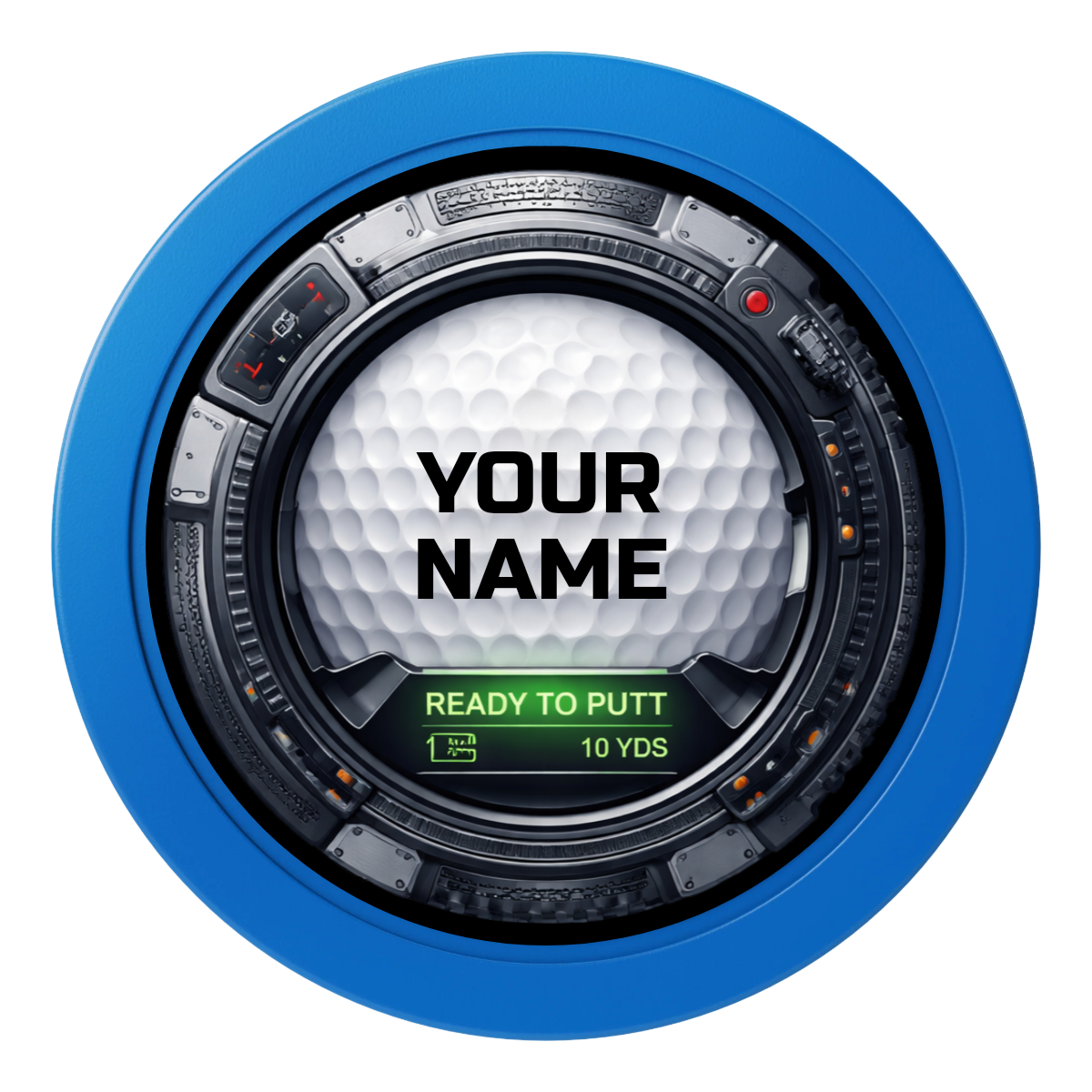Auto Marked IV 2" Oversized Poker Chips - Blue - Front