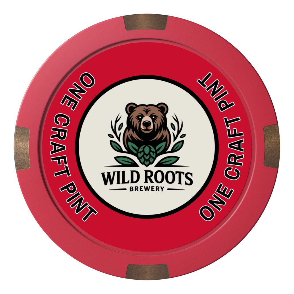 Drink On Us Composite & Metal Hybrid Poker Chips - Red - Back