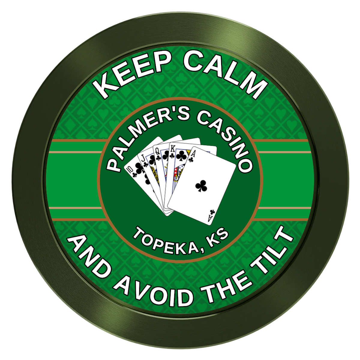 Palmer's Casino Aluminum Poker Card Guards - Green - Back