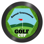 Golf Cup Aluminum Poker Chips - Black - Front