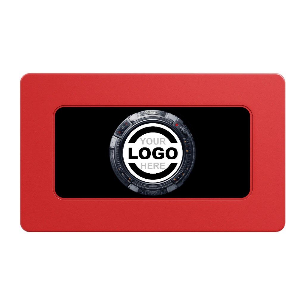 Auto Marked IV Rectangular Poker Chip Plaques - Red - Back