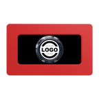 Auto Marked IV Rectangular Poker Chip Plaques - Red - Back