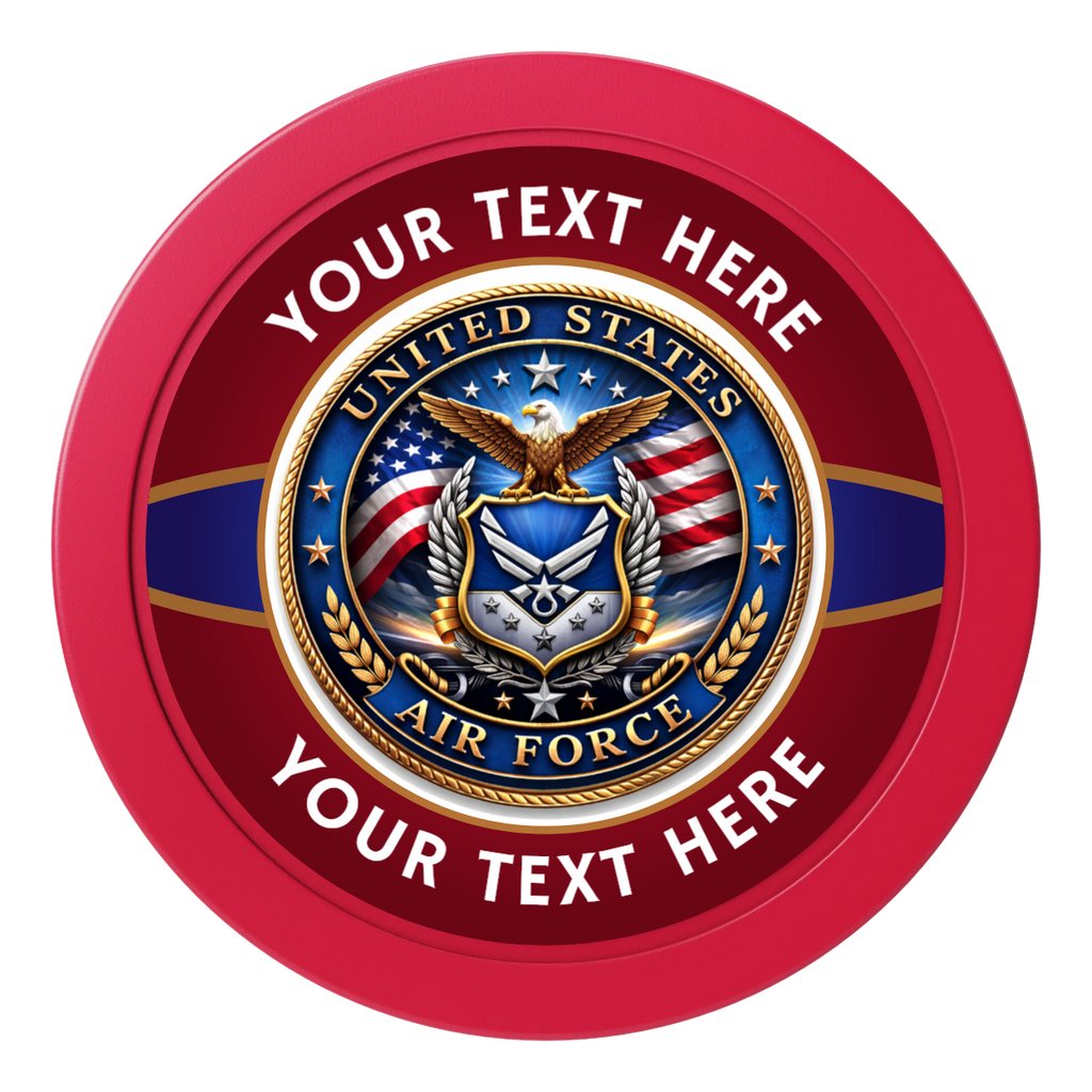 Air Force 2" Oversized Poker Chips - Red - Front