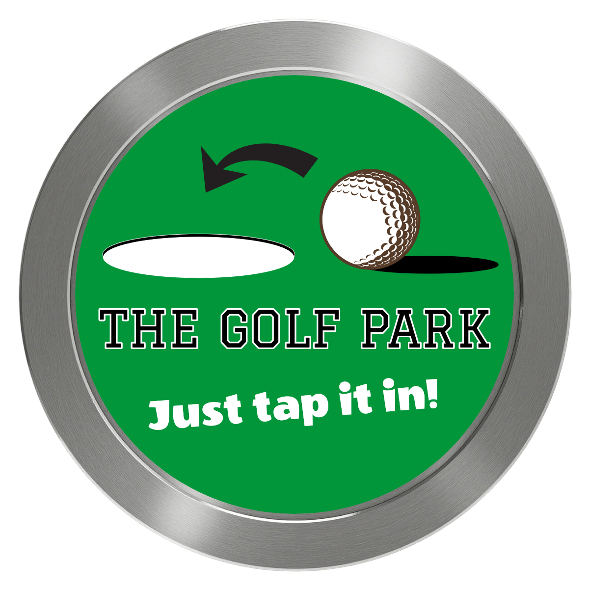 Golf Slogan Aluminum Poker Chips - Silver - Front