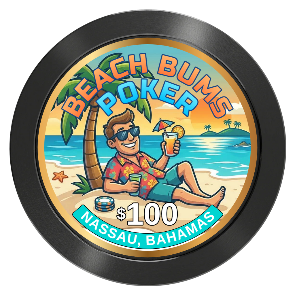 Sandy's Casino Aluminum Poker Chips - Black - Back
