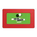 Putting Around Tournament Rectangular Poker Chip Plaques - Red - Front