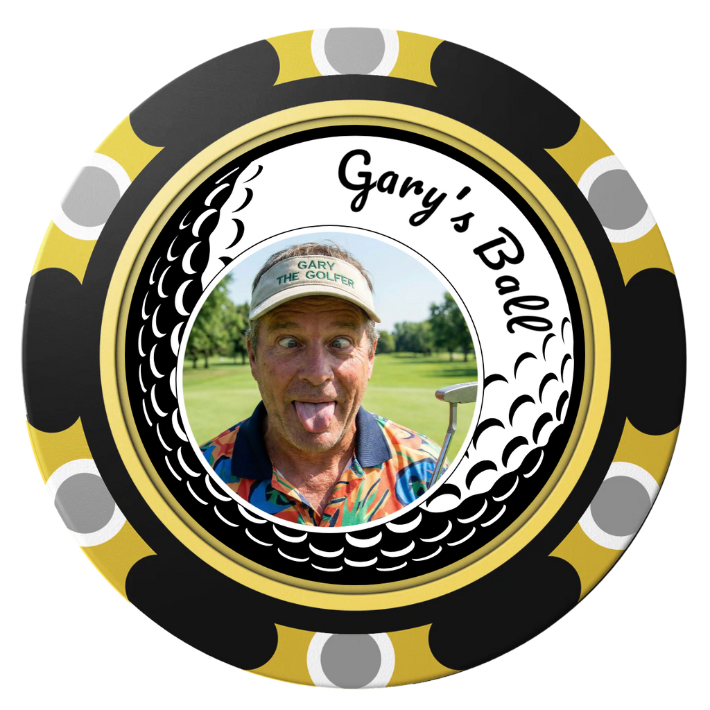 Gary's Ball Clay Poker Chips - Black / Monte Carlo / 40mm - Back