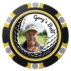 Gary's Ball Clay Poker Chips - Black / Monte Carlo / 40mm - Back