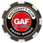 President's Club Composite Poker Chips - Black / 8 Spot - Front