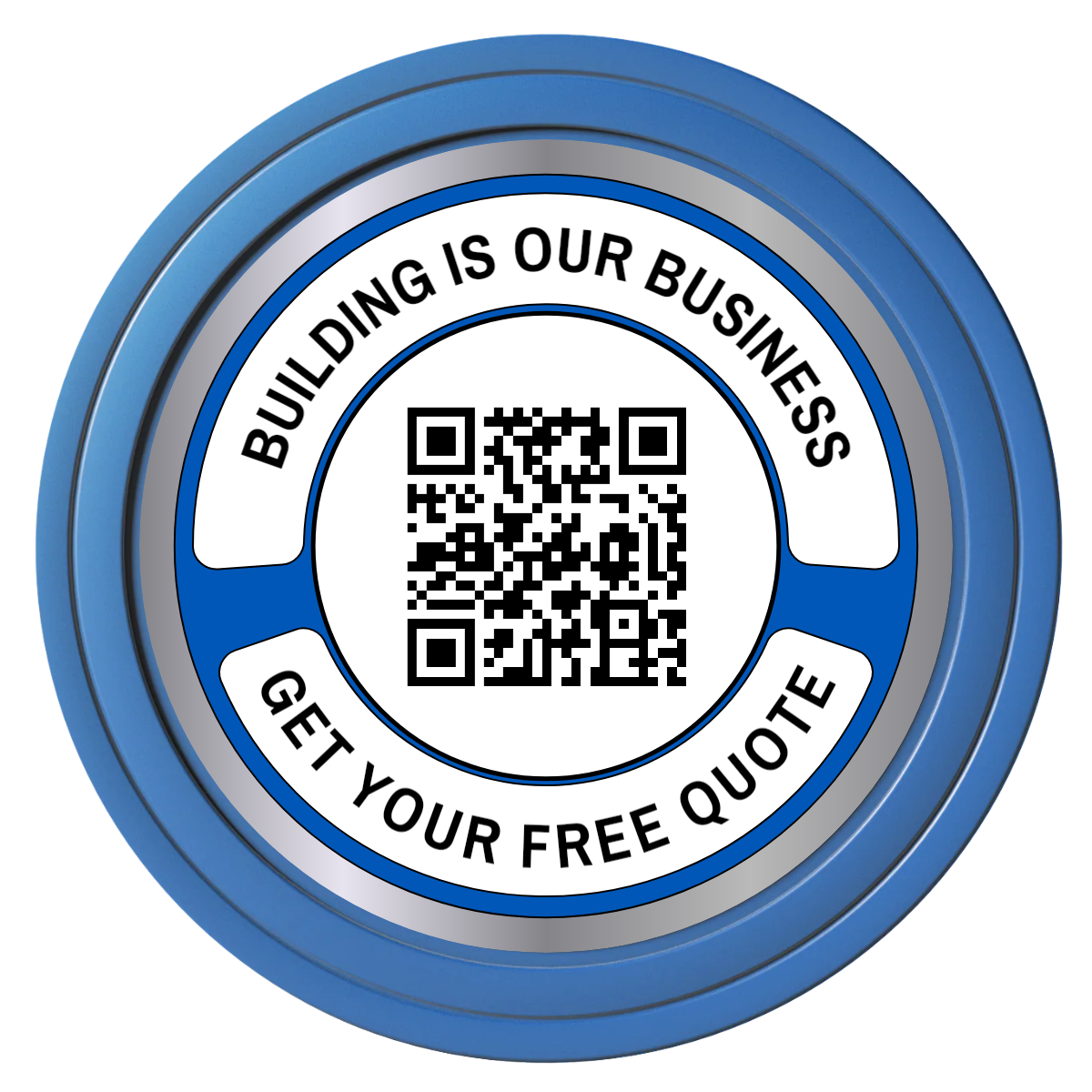 Acme Construction Composite Poker Chips - Blue / Solid - Front