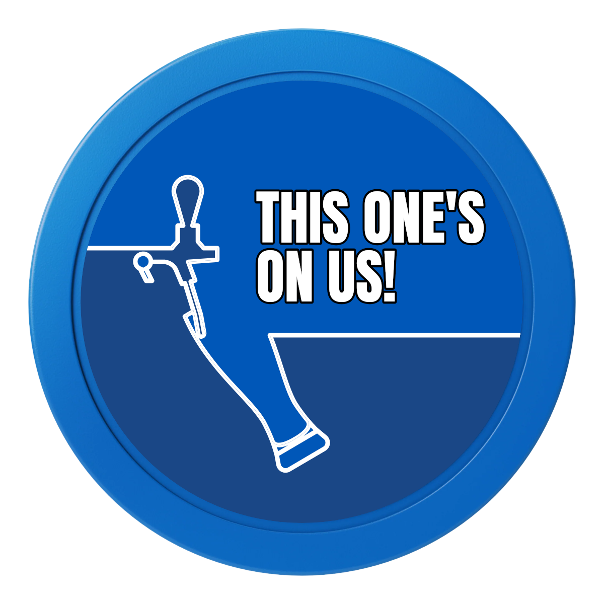 I'd Tap That 2" Oversized Poker Chips - Blue - Back
