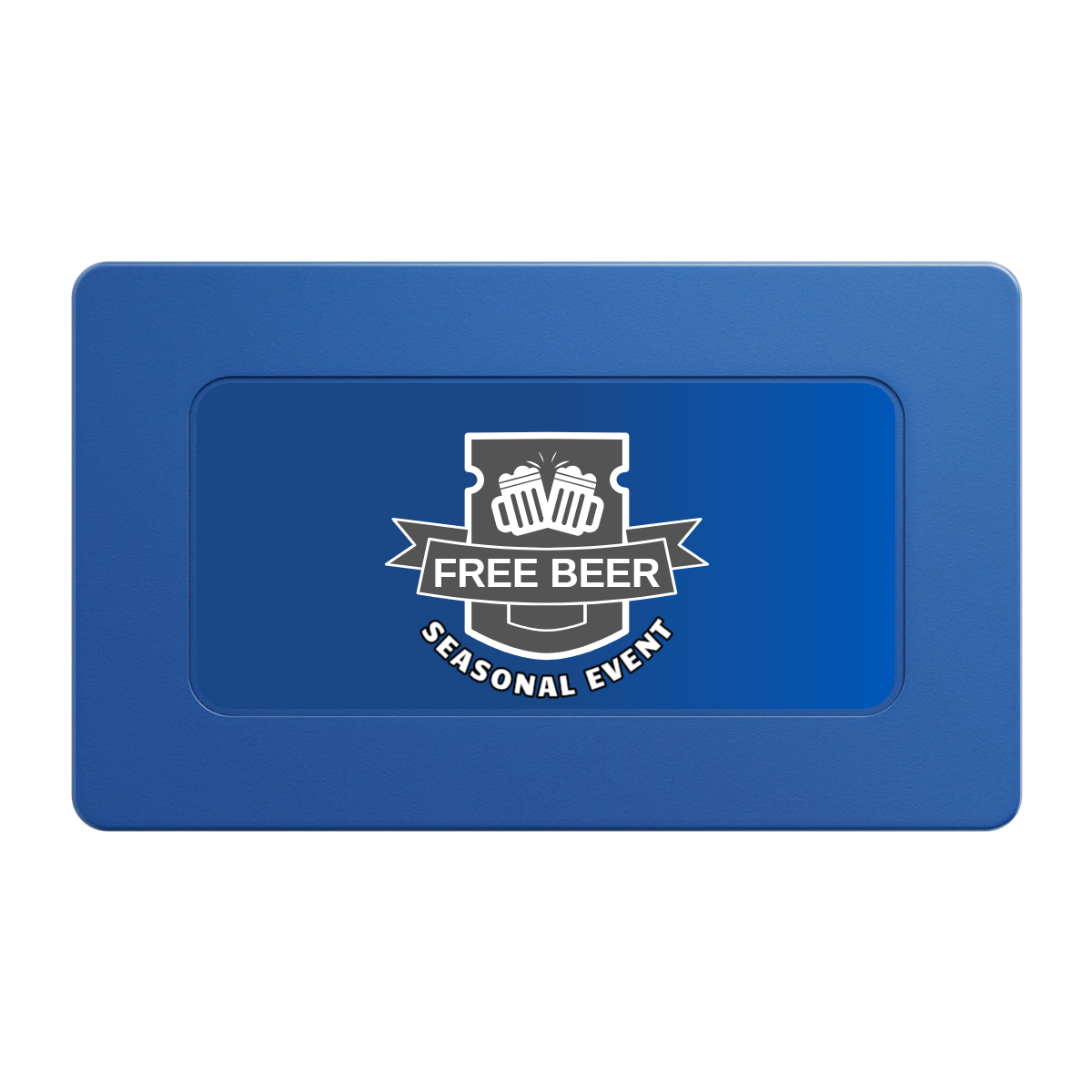 Craft Beer #001 Rectangular Poker Chip Plaques - Blue - Back