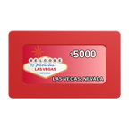 Vegas Sign Rectangular Poker Chip Plaques - Red - Front