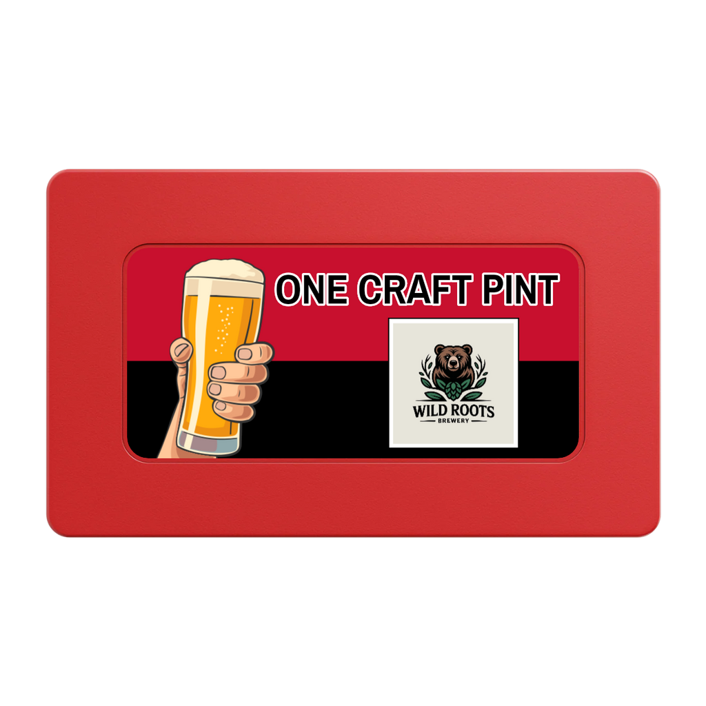 Drink On Us Rectangular Poker Chip Plaques - Red - Back