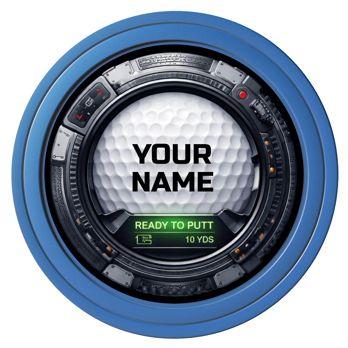 Auto Marked IV Composite Poker Chips - Blue / Solid - Front