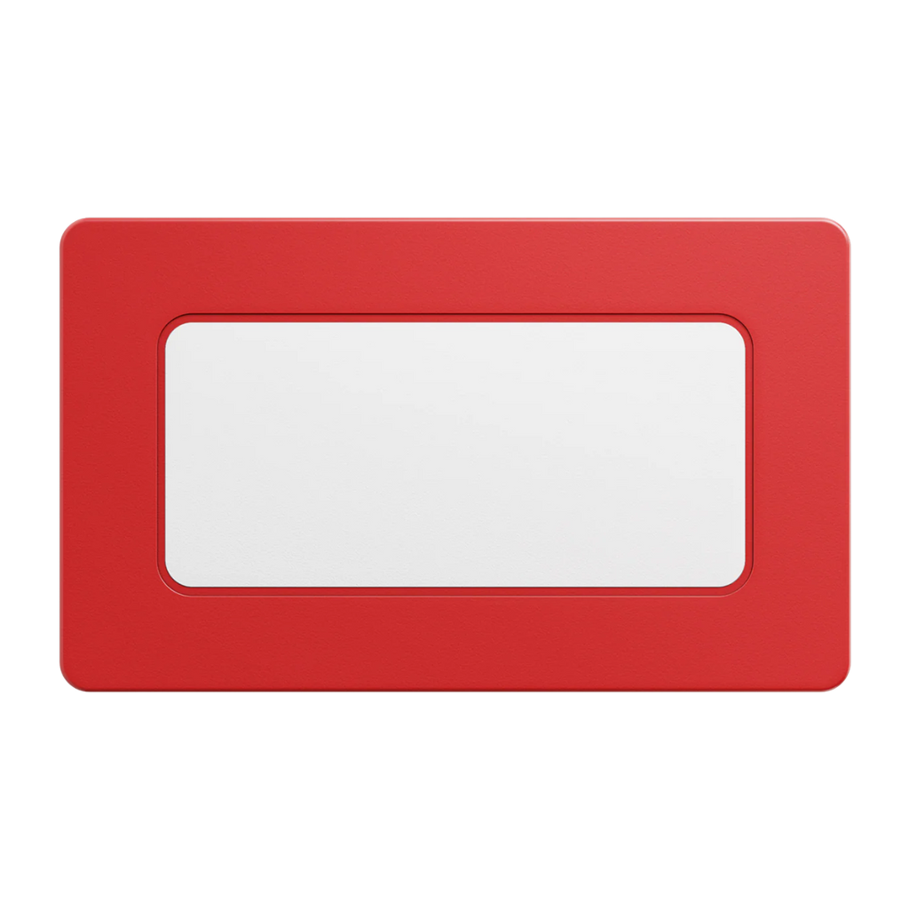 Create Your Own Rectangular Poker Chip Plaques - Red - Back