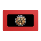 Army Airborne Rectangular Poker Chip Plaques - Red - Front
