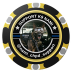 Police Department K9 #02 Clay Poker Chips - Black / Monte Carlo / 40mm - Front