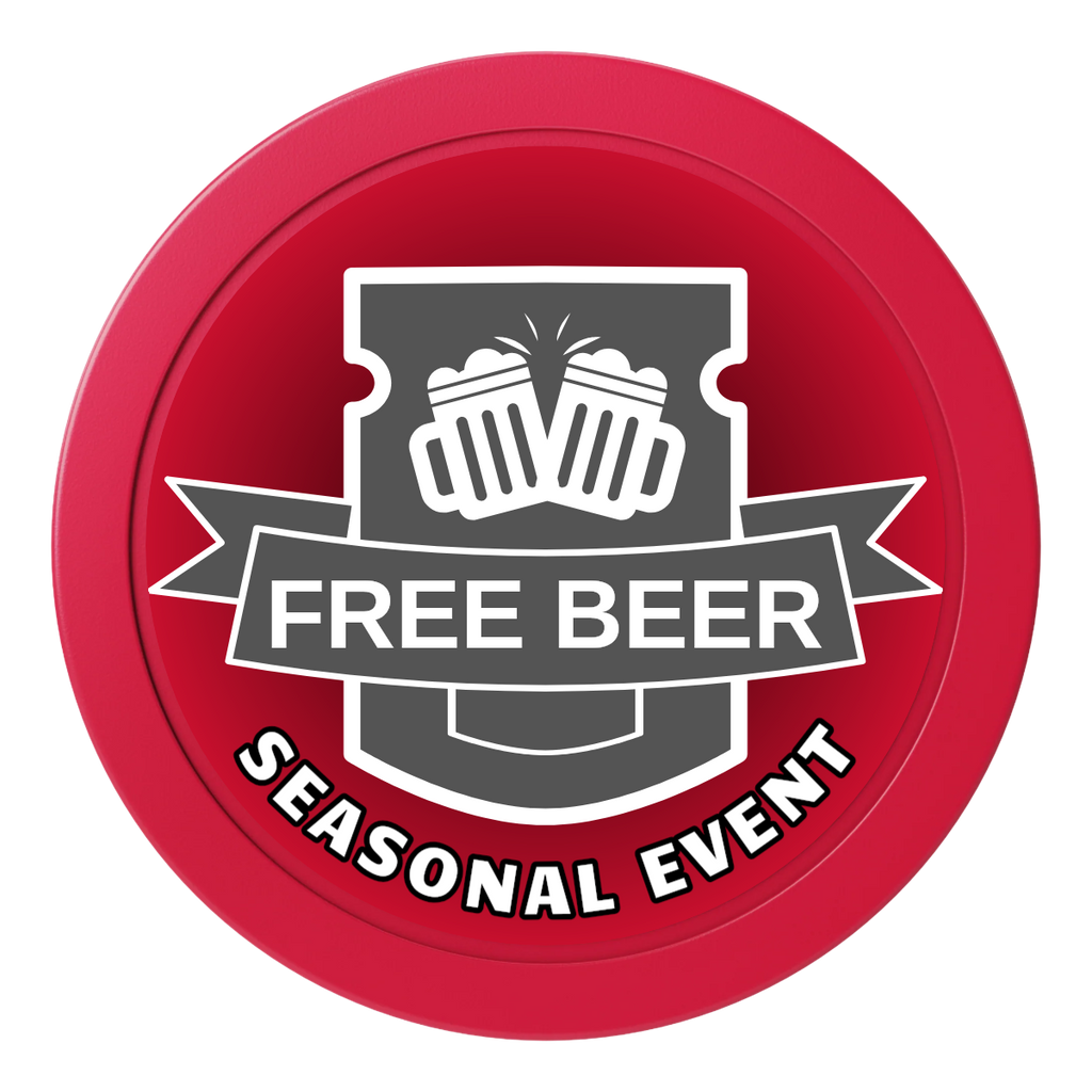 Craft Beer #001 2" Oversized Poker Chips - Red - Back