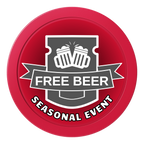 Craft Beer #001 2" Oversized Poker Chips - Red - Back