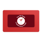 Fancy Drink Rectangular Poker Chip Plaques - Red - Front