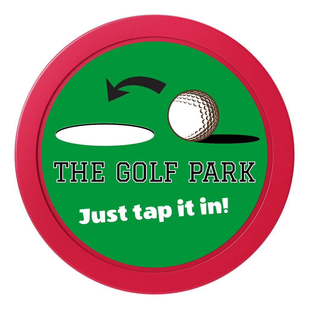 Golf Slogan 2" Oversized Poker Chips - Red - Front