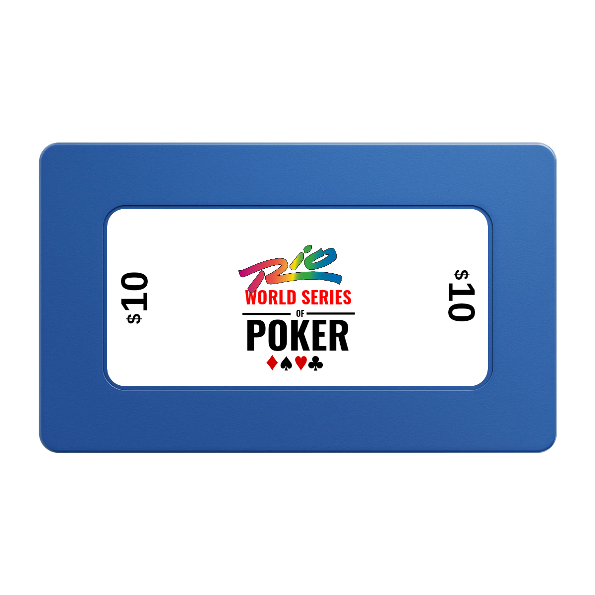 WSOP Rectangular Poker Chip Plaques - Blue - Front